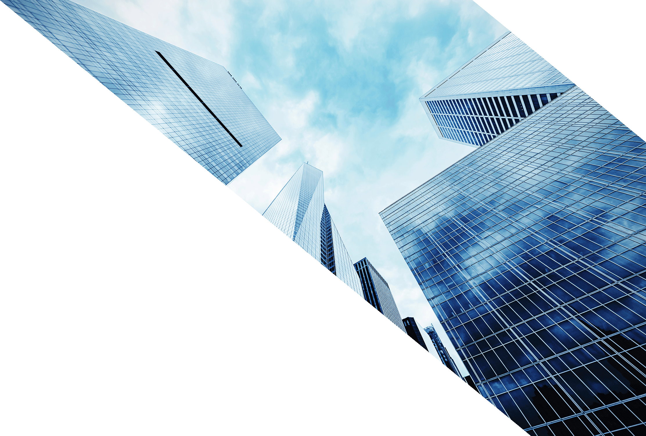 View of the sky framed between two skyscrapers, representing the upward trajectory of dividend services, dividend payment, and dividend-driven initiatives.